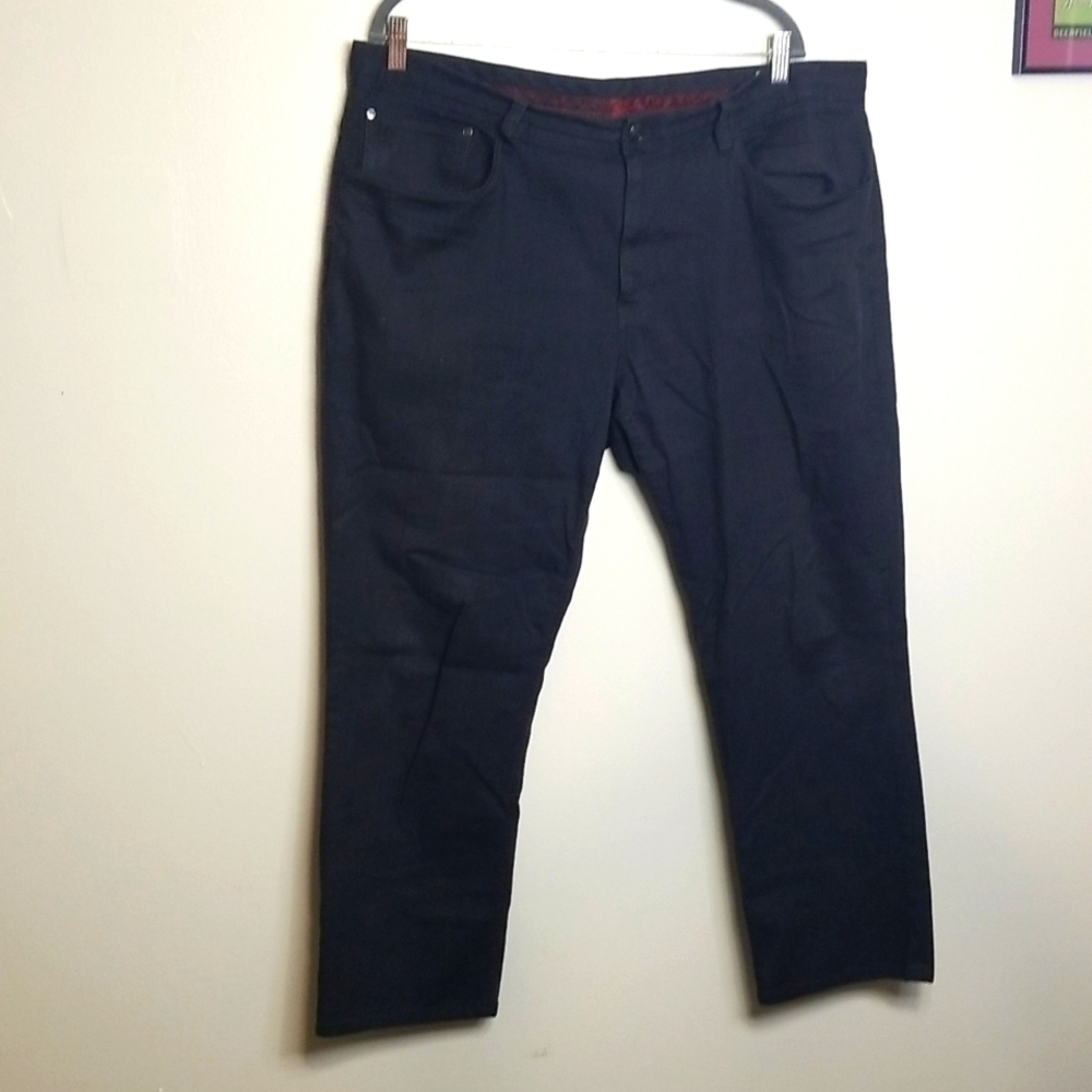English Laundry Mens Black Gray Chambray Pants 40x30
